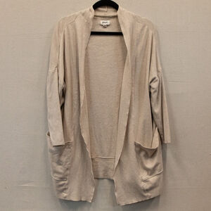Pact Brooklyn Airplane open cream cardigan-XS/S